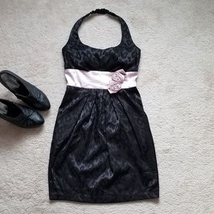 Black and pink dress